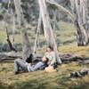 "Resting at Adaminaby"  oil on canvas board  91 x 61cm  SOLD